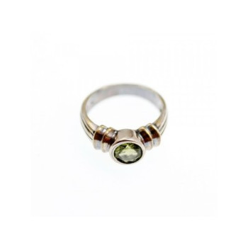 Vintage 925 Sterling Silver Peridot Ring Size 5