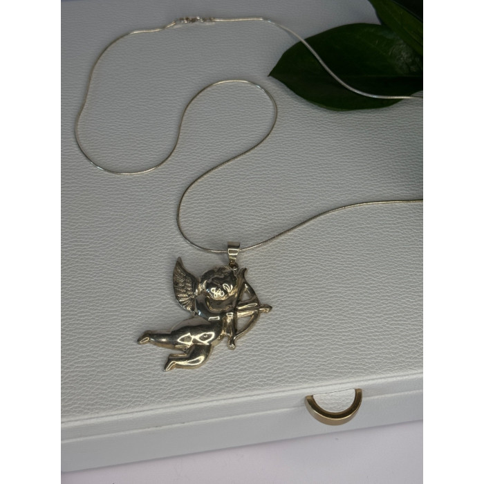 925 Sterling Silver Cupid Necklace Length 24 inch