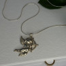 925 Sterling Silver Cupid Necklace Length 24 in