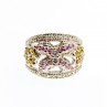 925 Sterling Silver Multicolor CZ Ring Size 8.5