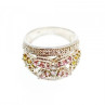 925 Sterling Silver Multicolor CZ Ring Size 8.5