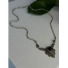 Elegant Vintage 925 Sterling Silver Onyx & Marcasite Necklace Length 16.5 inch