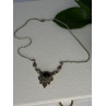 Elegant Vintage 925 Sterling Silver Onyx & Marcasite Necklace Length 16.5 inch