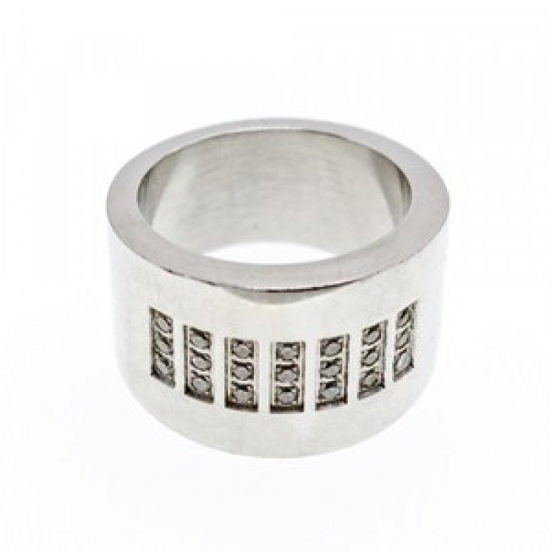 Stainless Steel Ring With CZ Size 11.5
