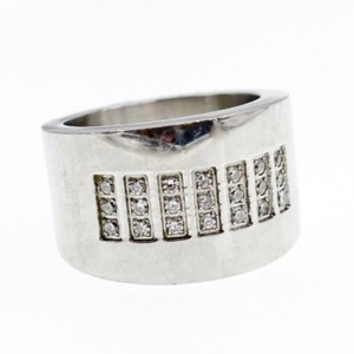 Stainless Steel Ring With CZ Size 11.5
