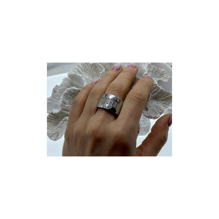 Stainless Steel Ring with CZ Size 11.5