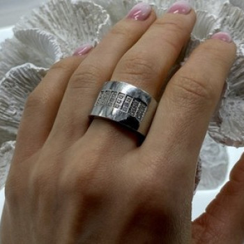 Stainless Steel Ring With CZ Size 11.5