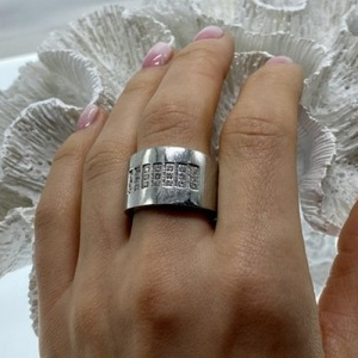 Stainless Steel Ring With CZ Size 11.5