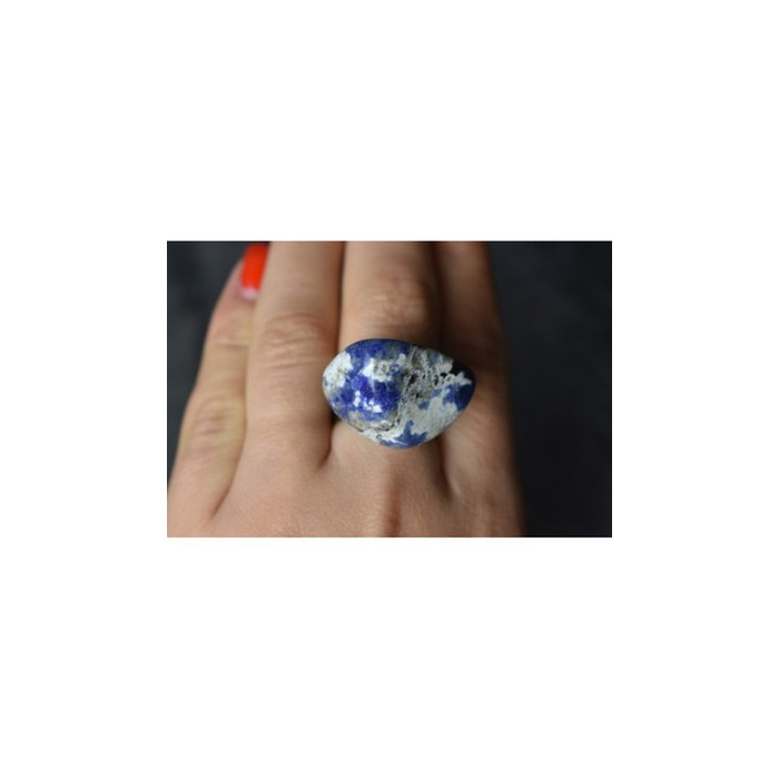 Designer's Ring with Sodalite Size 7.5