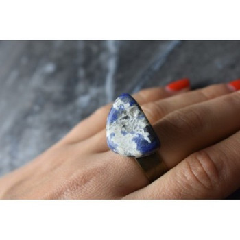Designer's Ring with Sodalite Size 7.5