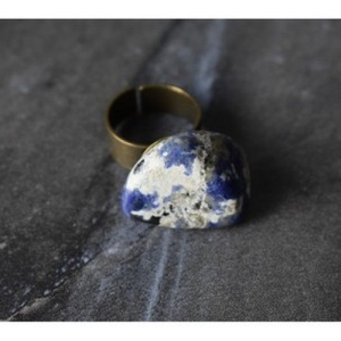 Designer's Ring with Sodalite Size 7.5
