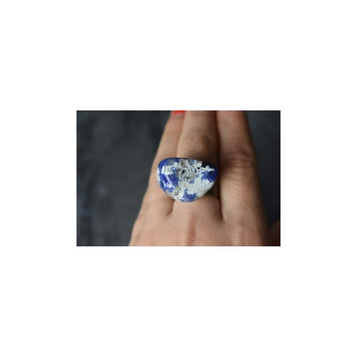 Designer's Ring with Sodalite Size 7.5