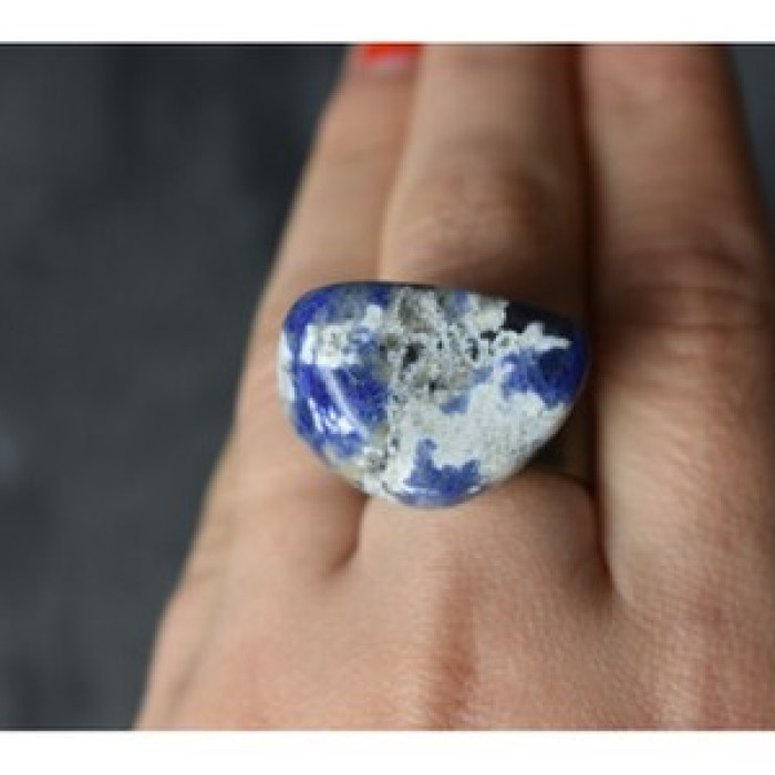 Designer's Ring with Sodalite Size 7.5
