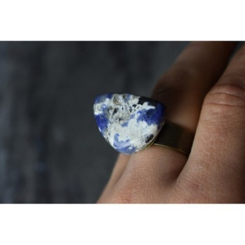 Designer's Ring with Sodalite Size 7.5