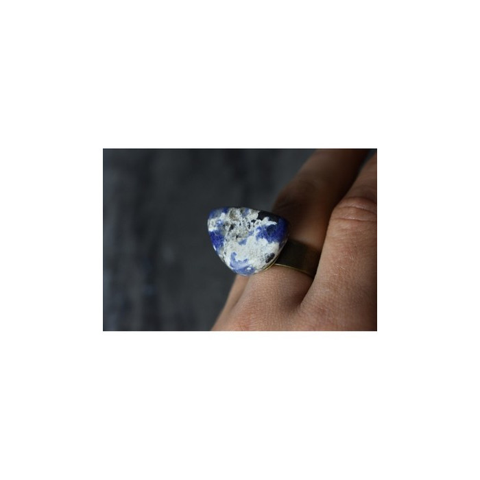 Designer's Ring with Sodalite Size 7.5
