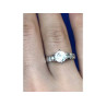 Engagement Ring with 10K white gold plated Size 6.5
