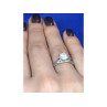 Engagement Ring with 10K white gold plated Size 6.5