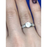 Engagement Ring with 10K white gold plated Size 6.5