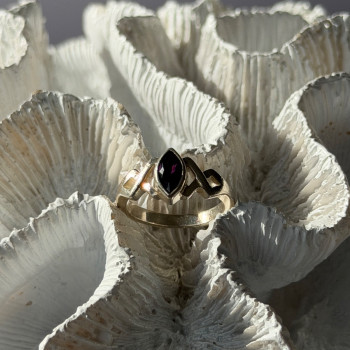 925 Sterling Silver Amethyst Ring Size 6.5
