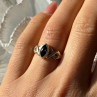 925 Sterling Silver Amethyst Ring Size 6.5
