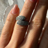 Lovely 925 Sterling Silver Cz Ring Size 6
