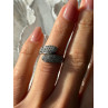 Lovely 925 Sterling Silver Cz Ring Size 6