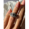 925 Sterling Silver Cz Flowers Ring Size 5
