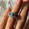 925 Sterling Silver Cz Flowers Ring Size 5
