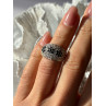 925 Sterling Silver Cz Flowers Ring Size 5