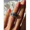 925 Sterling Silver Cz Flowers Ring Size 5