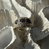 925 Sterling Silver Cz Flowers Ring Size 5
