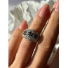 925 Sterling Silver Cz Flowers Ring Size 5