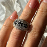 925 Sterling Silver Cz Flowers Ring Size 5