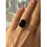 925 Sterling Silver Brown Sapphire Ring Size 6