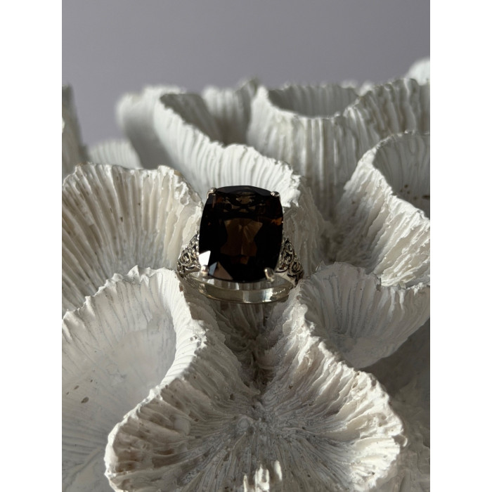 925 Sterling Silver Brown Sapphire Ring Size 6