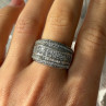 925 Sterling Silver Flower Cz Ring Size 7