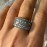 925 Sterling Silver Flower Cz Ring Size 7