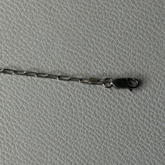 Sjd Acpl 925 Sterling Silver White Topaz Heart Bracelet Length 7.5 Inch