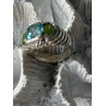 Judith Ripka 925 Sterling Silver Topaz & Peridot Ring Size 6