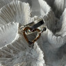 Handmade 925 Sterling Silver Gold Plated Heart Ring Size 9.5