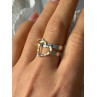 Handmade 925 Sterling Silver Gold Plated Heart Ring Size 9.5