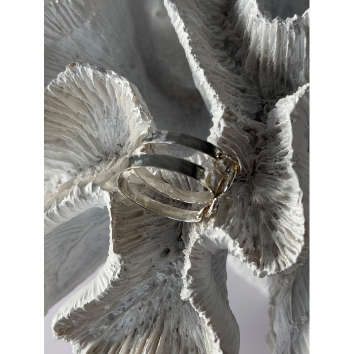 Handmade 925 Sterling Silver Gold Plated Heart Ring Size 9.5