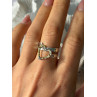Handmade 925 Sterling Silver Gold Plated Heart Ring Size 9.5