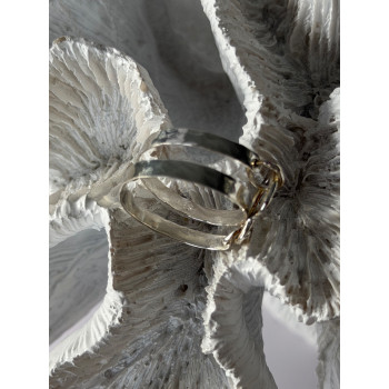 Handmade 925 Sterling Silver Gold Plated Heart Ring Size 9.5