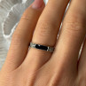 925 Sterling Silver Onyx & Marcasite Ring Size 6.5