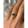 925 Sterling Silver Onyx & Marcasite Ring Size 6.5
