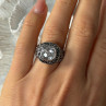 925 Sterling Silver White Spinel Ring Size 7