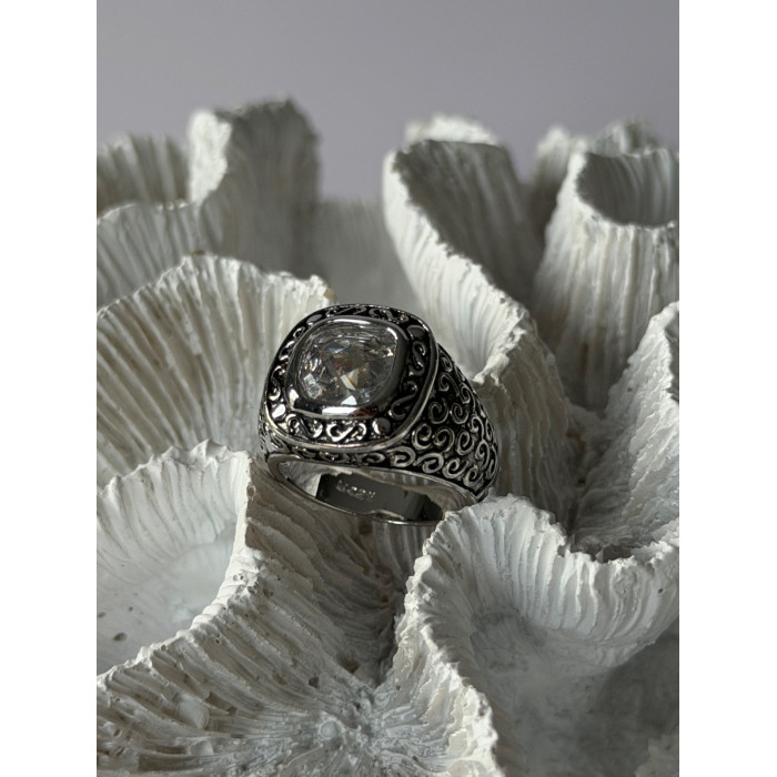 925 Sterling Silver White Spinel Ring Size 7