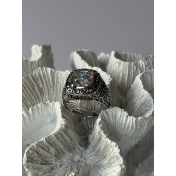 925 Sterling Silver White Spinel Ring Size 7