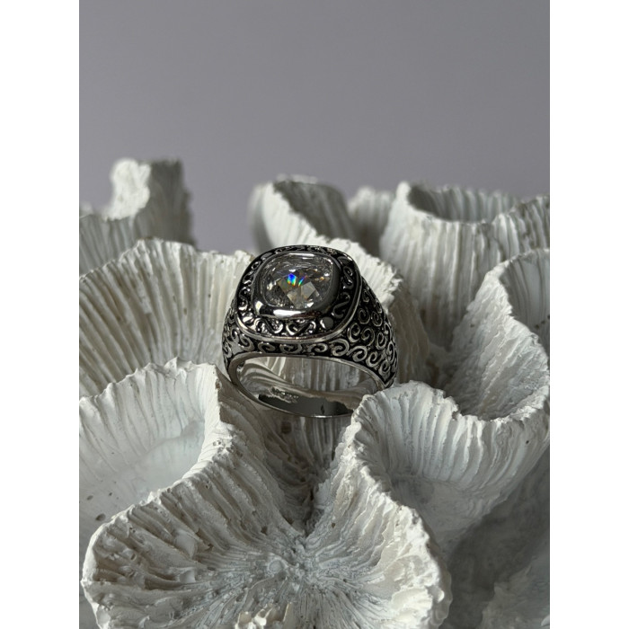 925 Sterling Silver White Spinel Ring Size 7